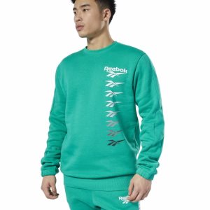 Bluza Męskie Reebok Classic Vector Crew Turkusowe PL 51QOBKY